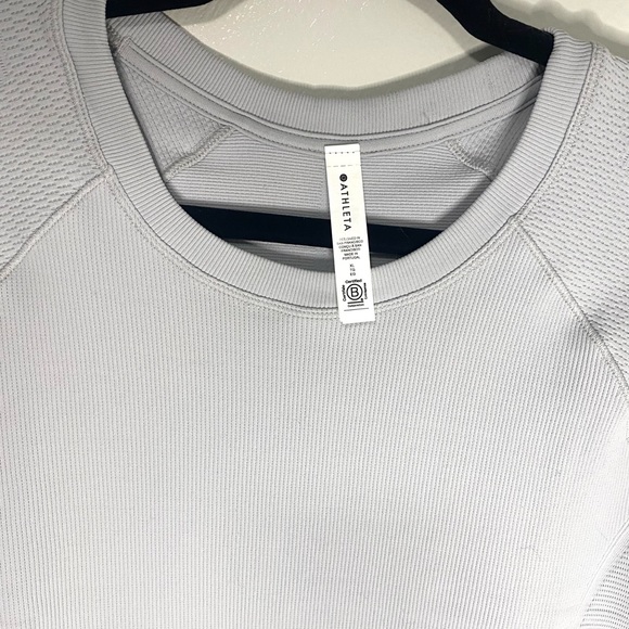 NWT Athleta Flurry Seamless Crewneck Top Gray Size XL - Picture 5 of 5